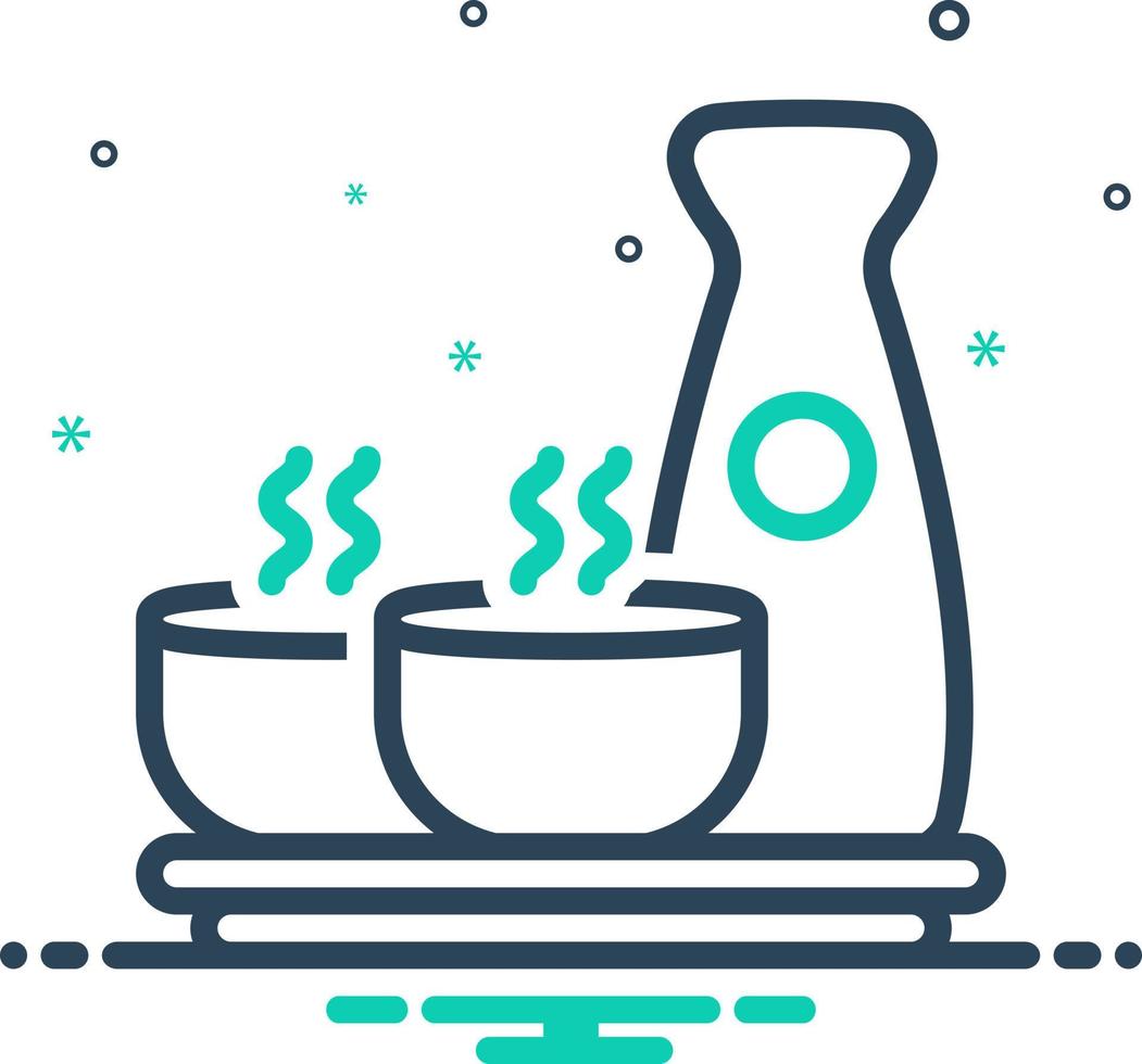 mix icon for sake vector