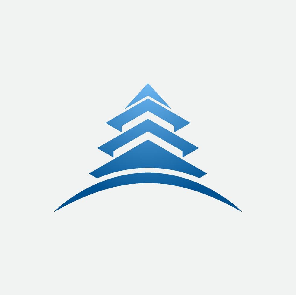 modern logo template hindu and buddhist pagoda, easy to make and suitable for companies with vector eps format