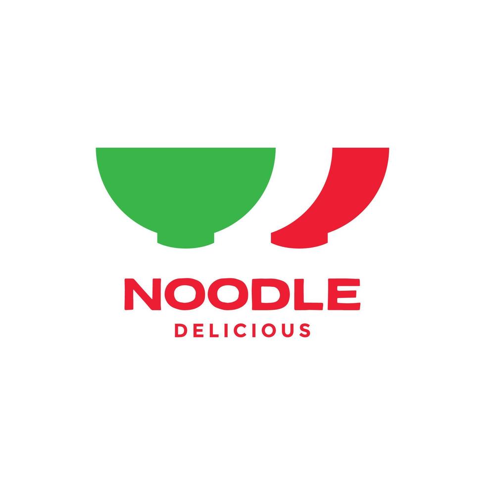 delicious noodle bowls italian food soup tasty recipe logo design vector icon illustration template