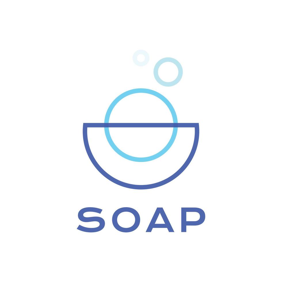 soap minimal line geometric abstract logo design icon illustration template vector