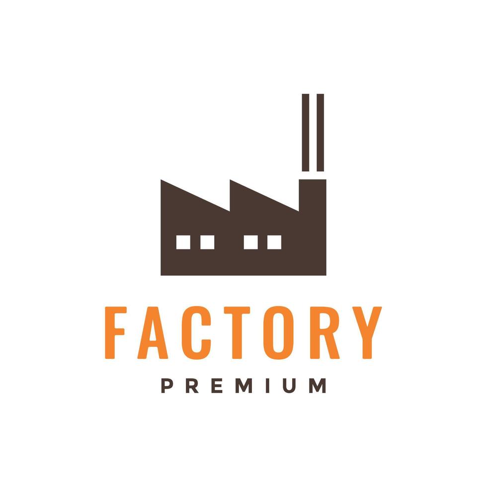 factory minimal geometric smoke modern logo design icon illustration template vector