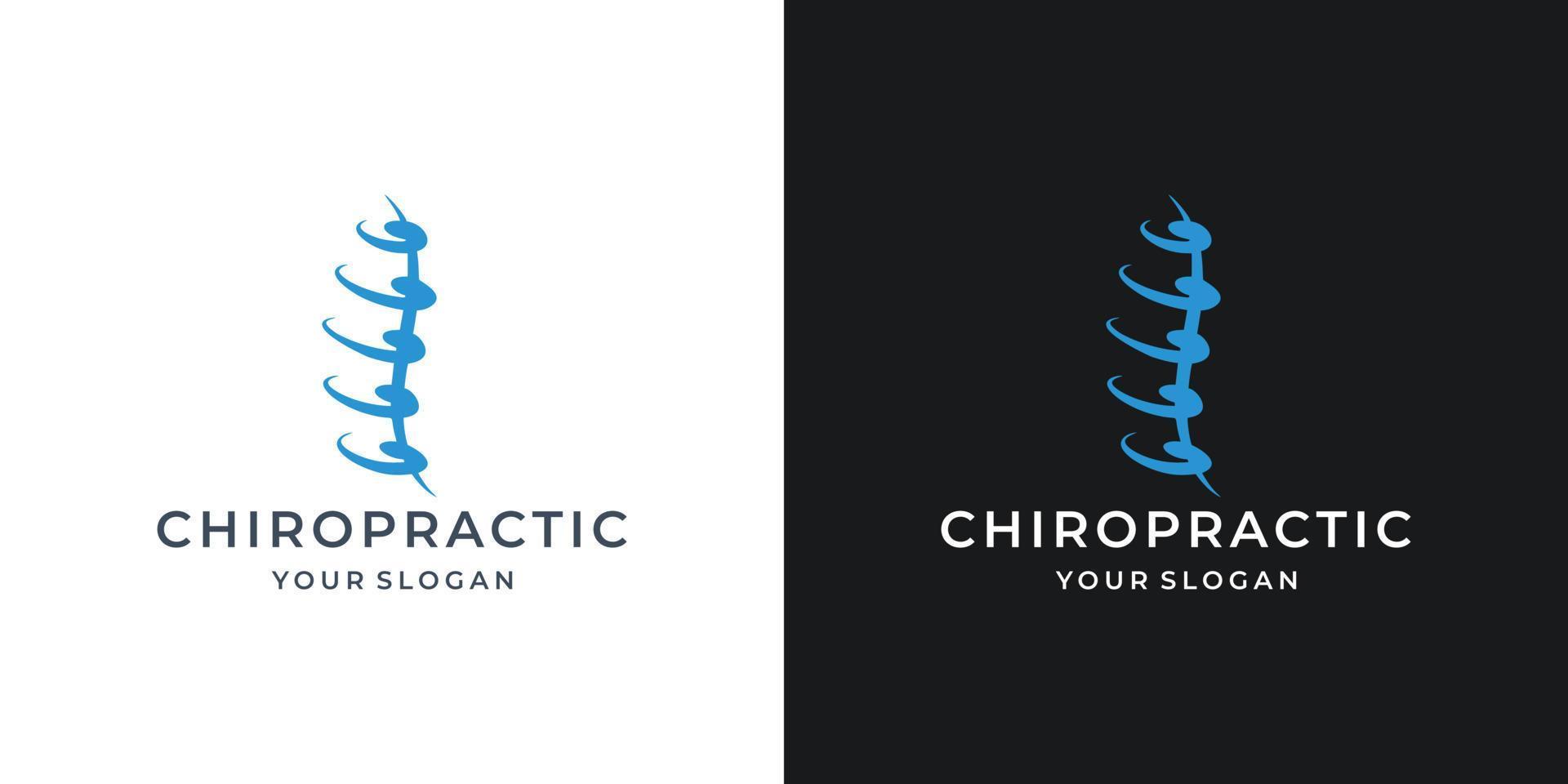 geometric line abstract spine bones logo template. chiropractic inspiration design. vector