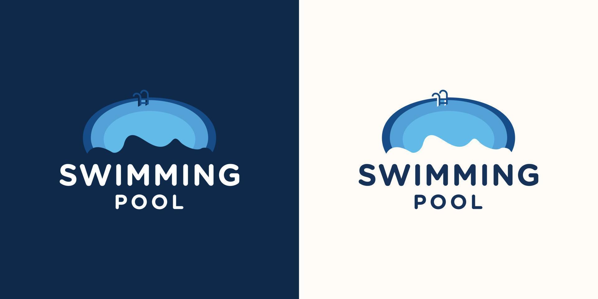 swimming pool simple logo icon sign symbol design concept. Vector illustration