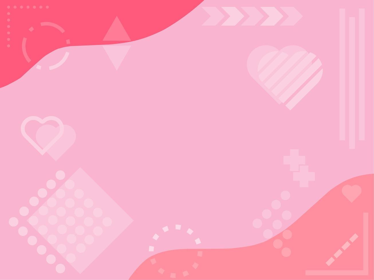 Valentine background in Memphis style vector