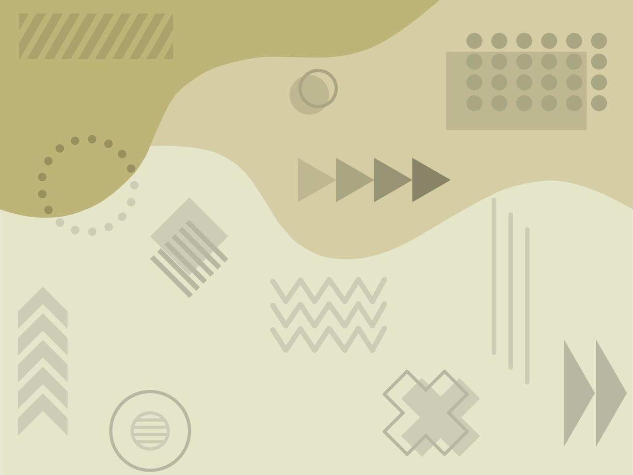 fondo abstracto beige estilo memphis vector