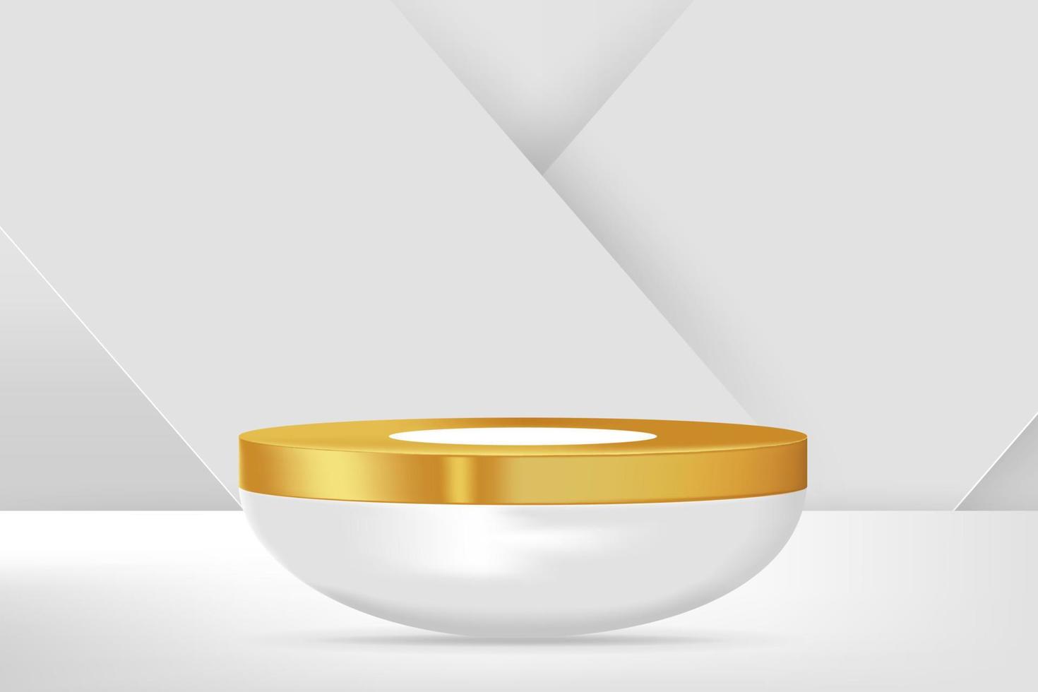 3d realistic render scene with product podium display Vector illustration