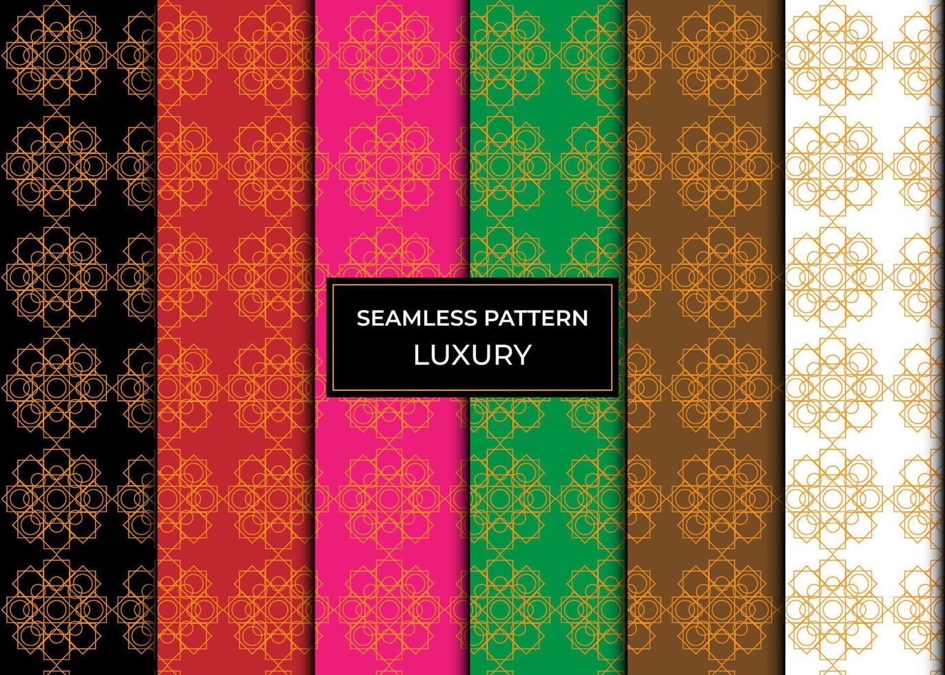 Seamless pattern set. Modern stylish texture colorfull. Regularly repeating geometric ornament. vector illustration
