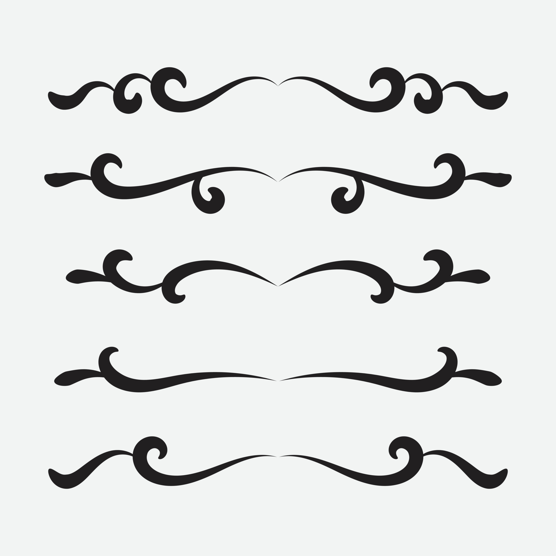 free set of vintage frames with beautiful filigree, decorative borders