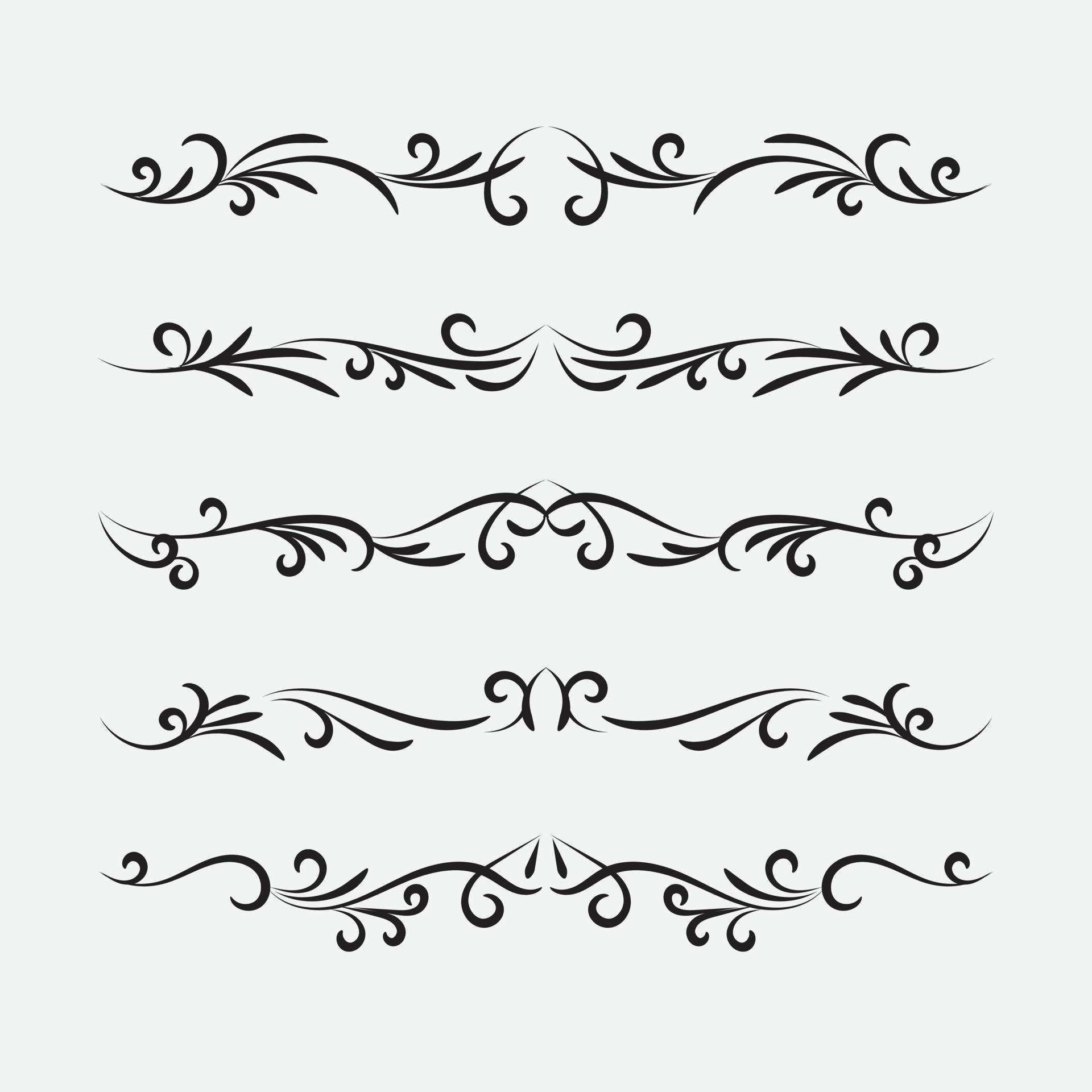 free set of vintage frames with beautiful filigree, decorative borders