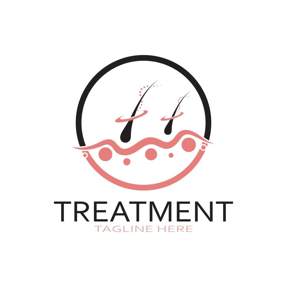 Hair treatment logo hair transplantation logo,removal logo vector image design illustration