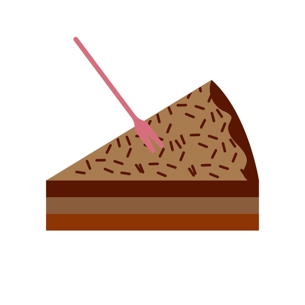 slice of cake icon vector