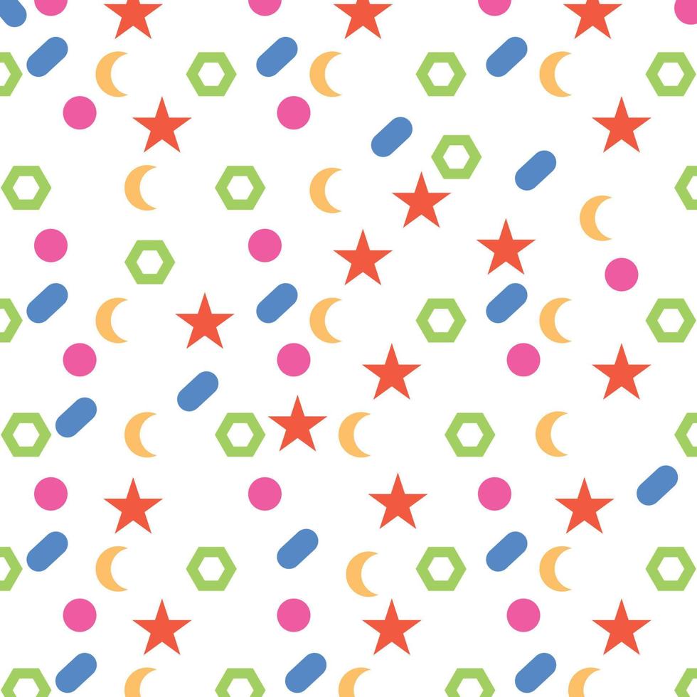 Seamless pattern with little rounded stars background. vector