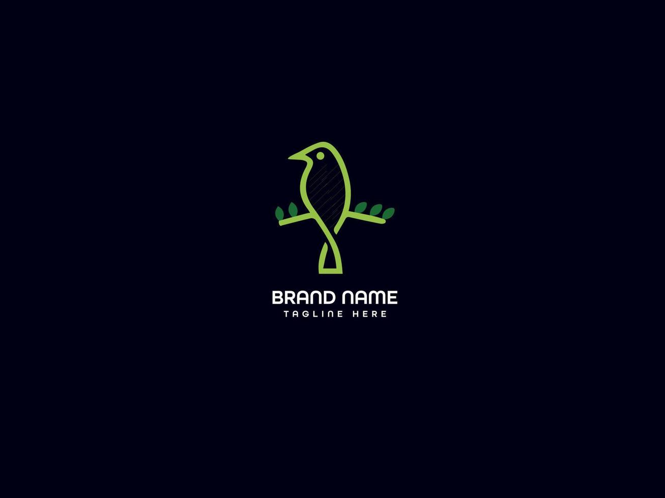 diseño de logotipo de pájaro mínimo vector