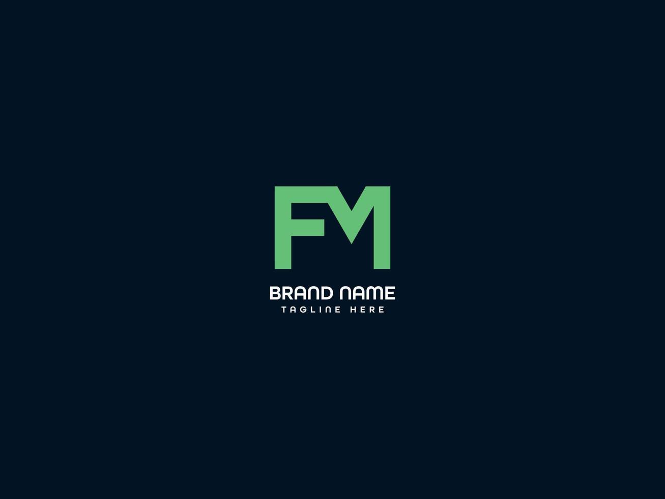 logotipo de la letra fm vector