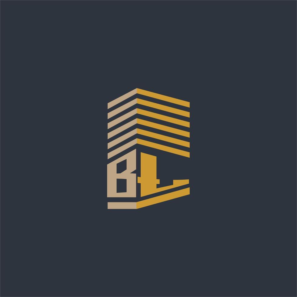 BL initial monogram real estate logo ideas vector