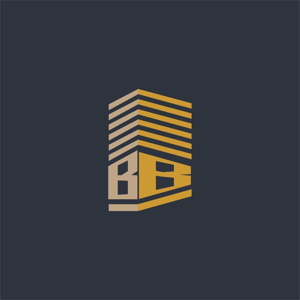 BB initial monogram real estate logo ideas vector