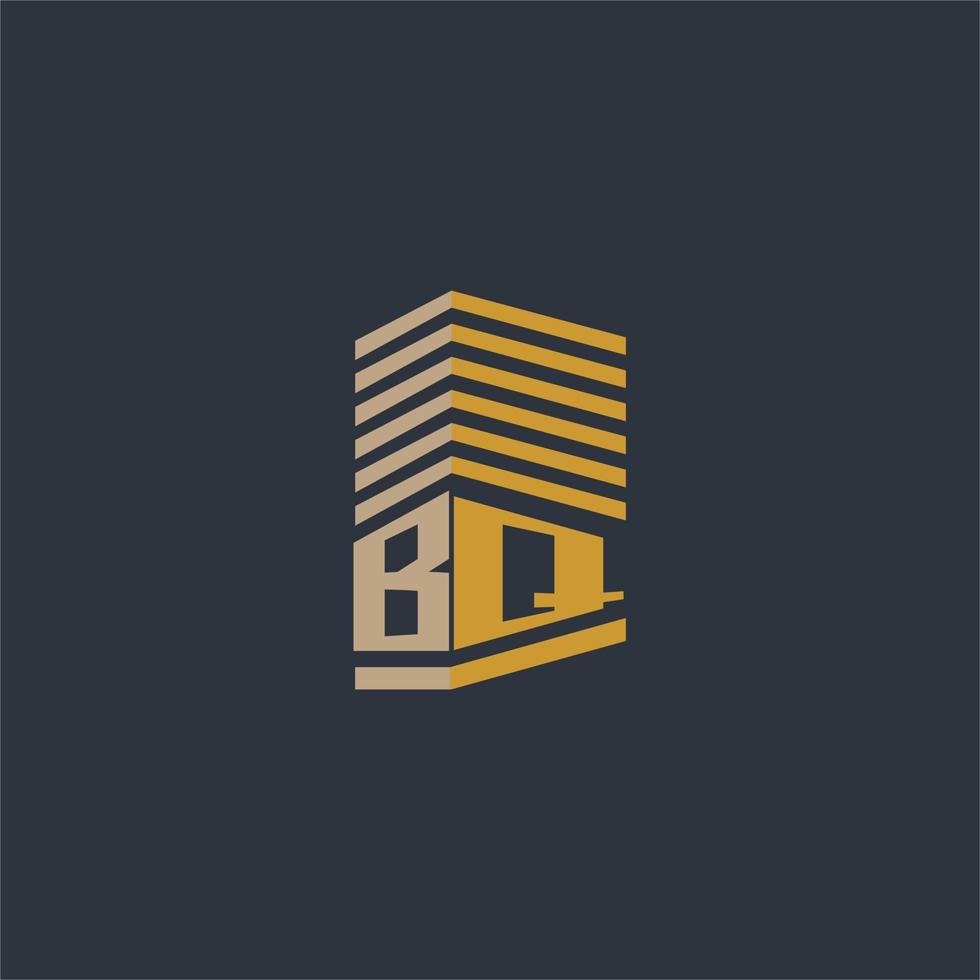 BQ initial monogram real estate logo ideas vector