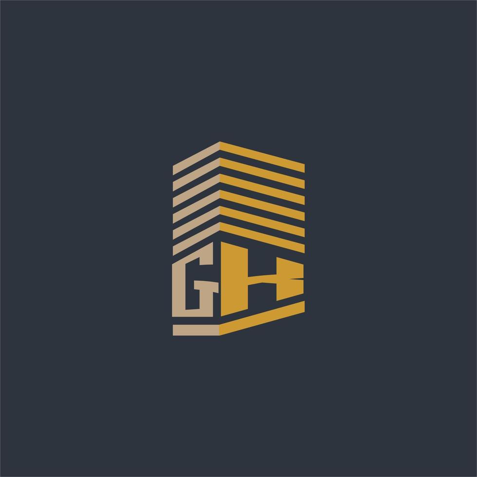 GK initial monogram real estate logo ideas vector