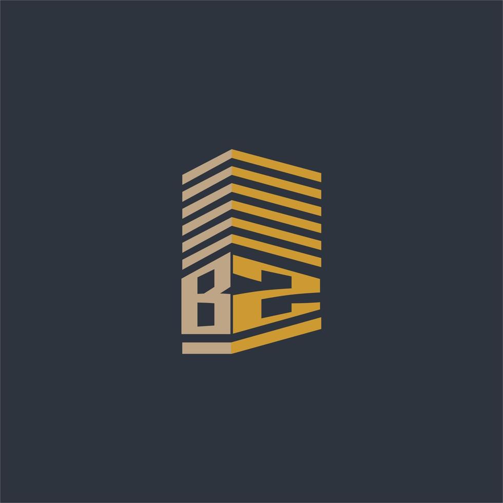 BZ initial monogram real estate logo ideas vector