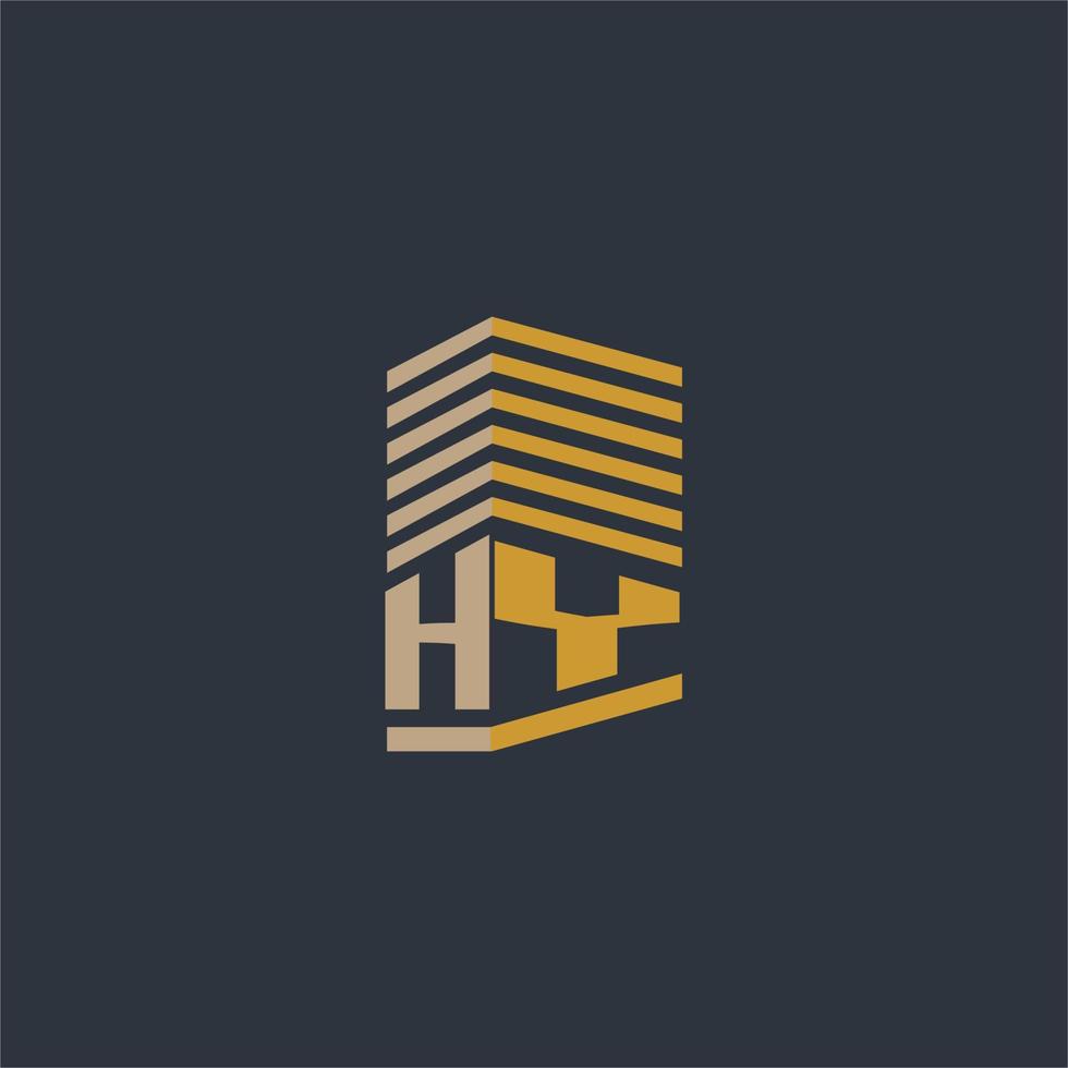 HY initial monogram real estate logo ideas vector