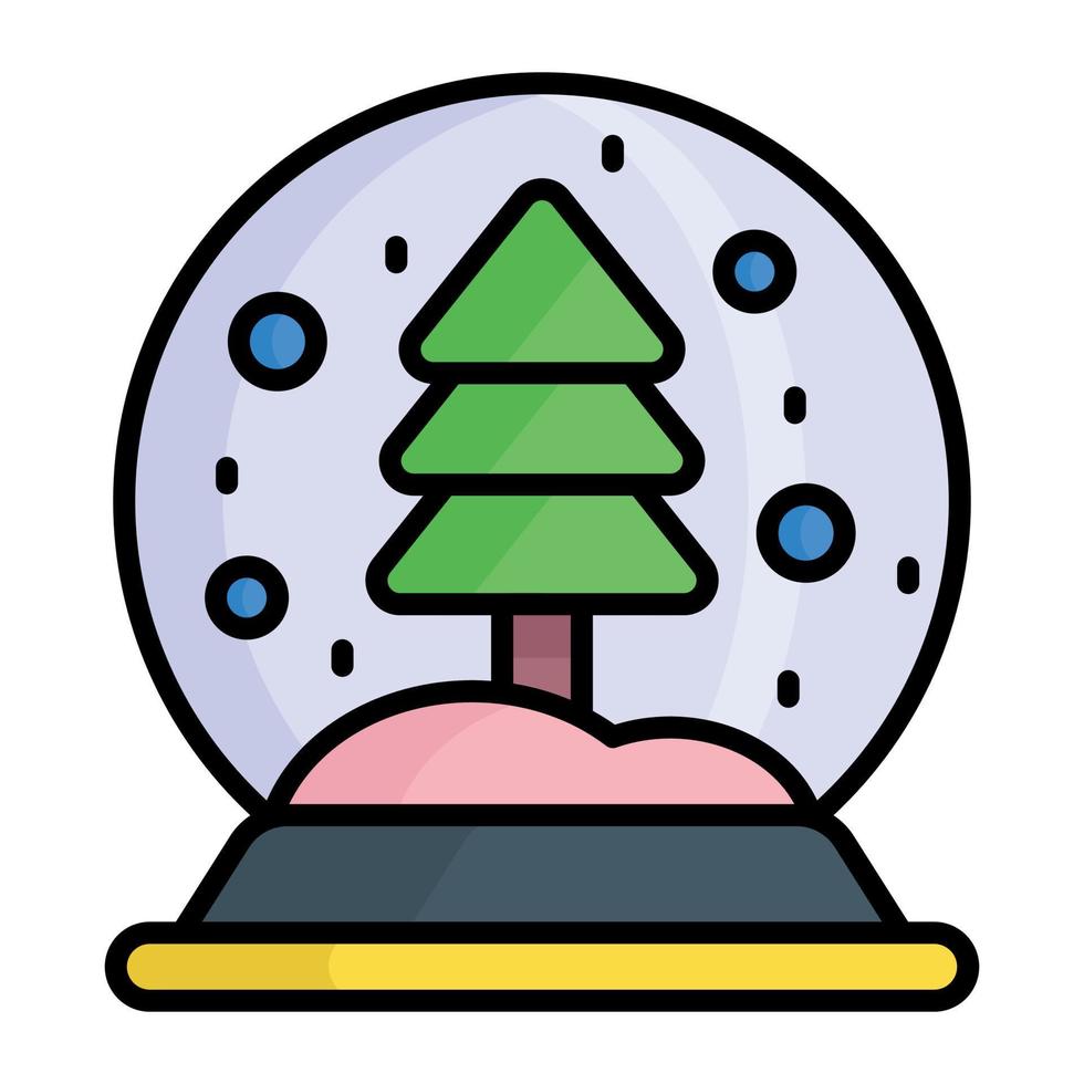 A snow globe vector design in trendy style