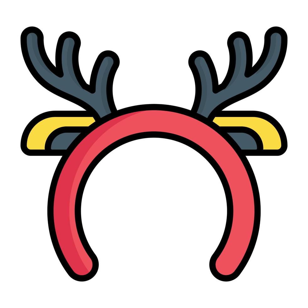 Reindeer headband vector icon in trendy style