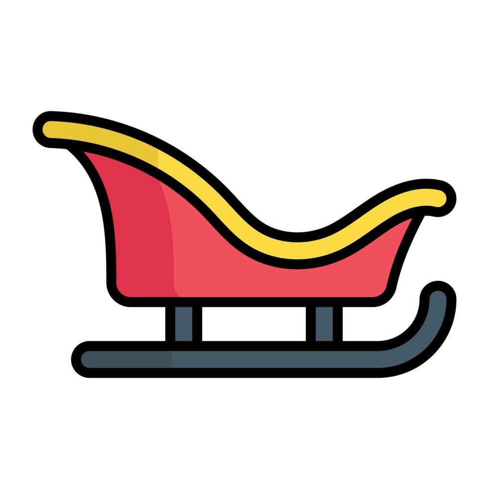 A beautiful icon design of santa sleigh in modern style vector