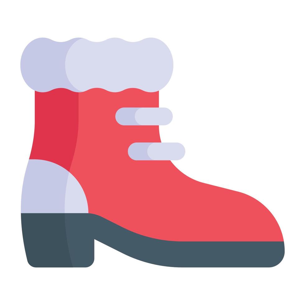 Footwear accessory vector icon design of winter boot