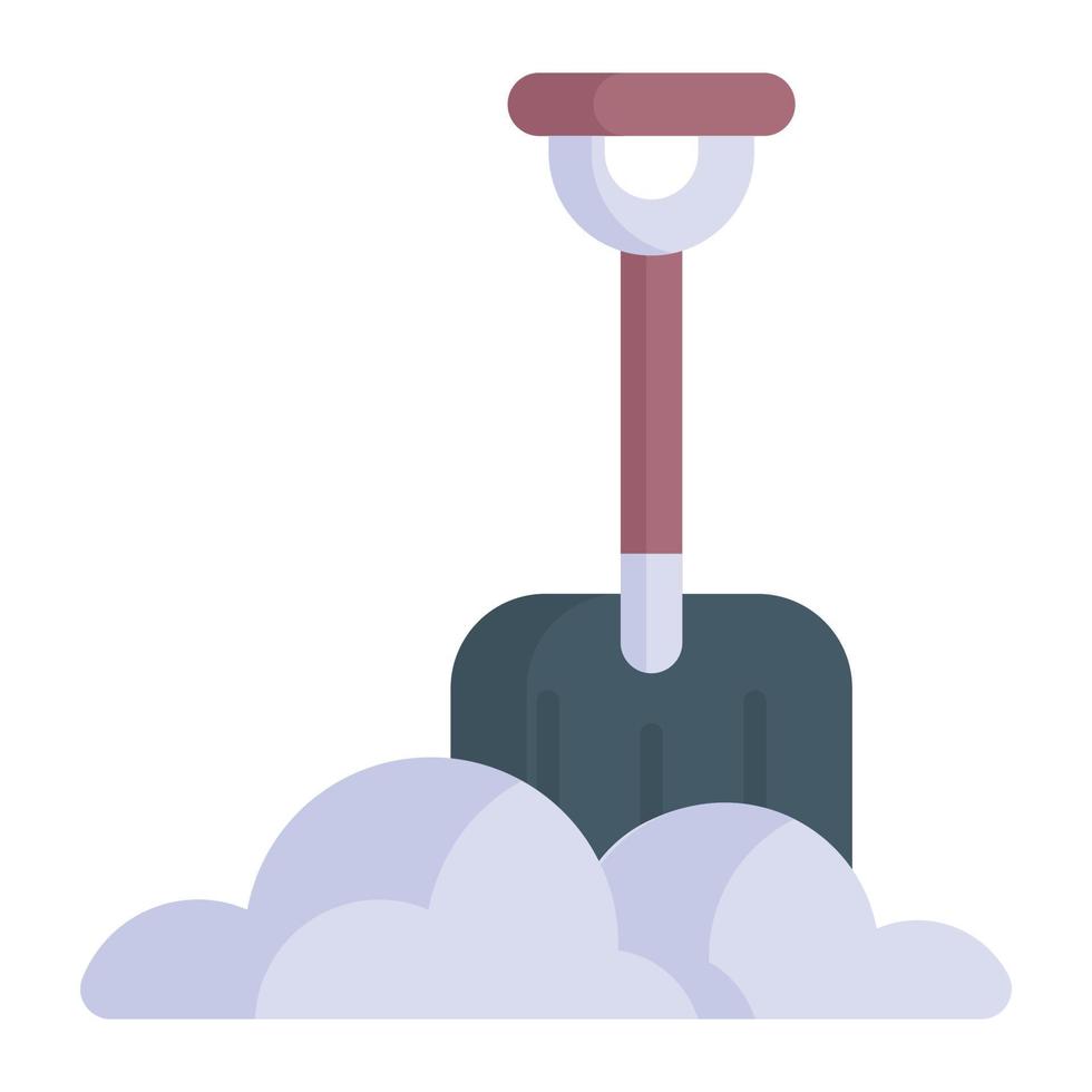 An icon of snow shovel in modern design style vector