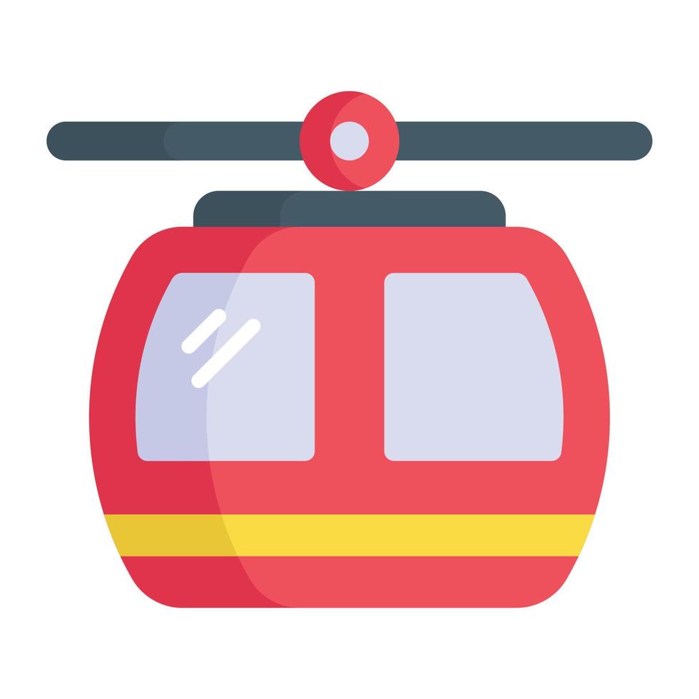 un hermoso diseño vectorial de funicular, icono de teleférico vector