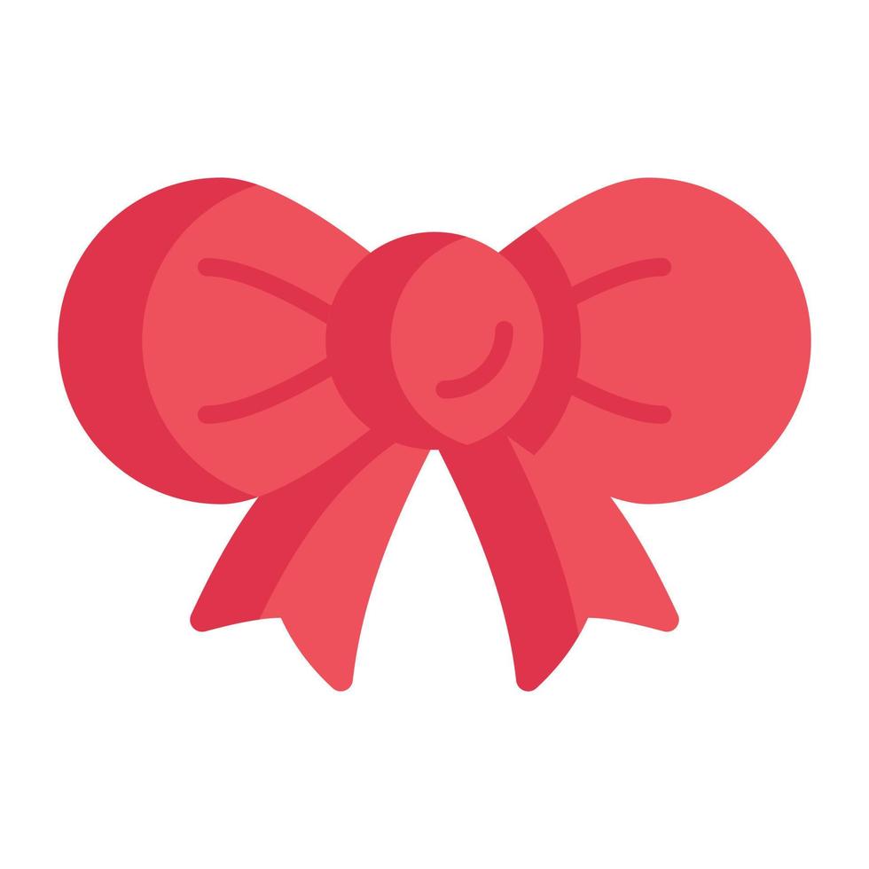 A beautiful icon of ribbon bow in modern trendy style vector