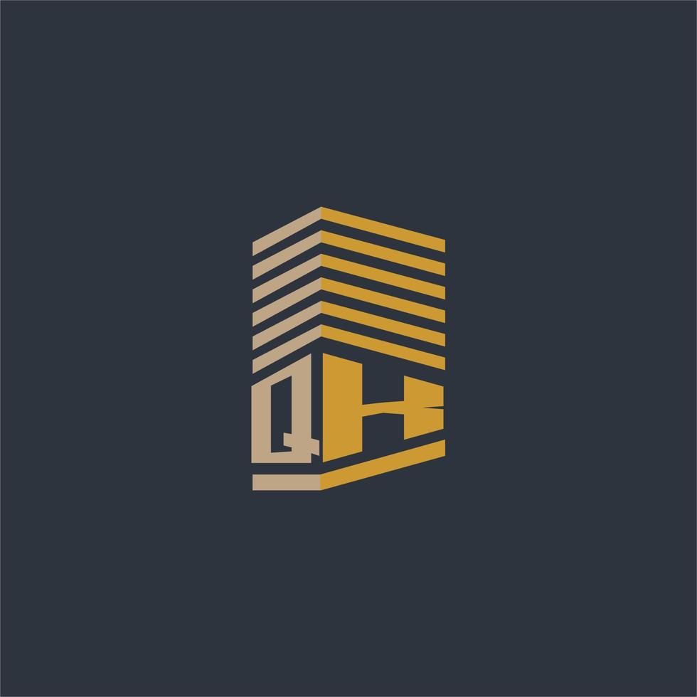 QK initial monogram real estate logo ideas vector