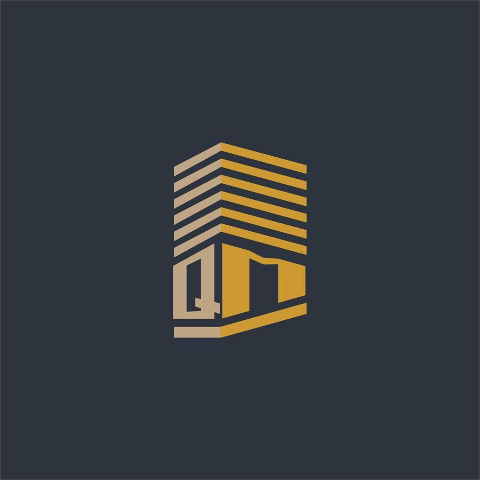QM initial monogram real estate logo ideas vector