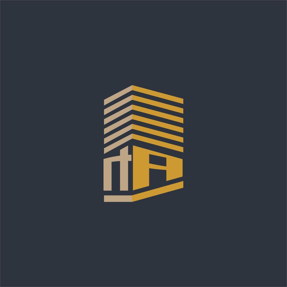 NA initial monogram real estate logo ideas vector