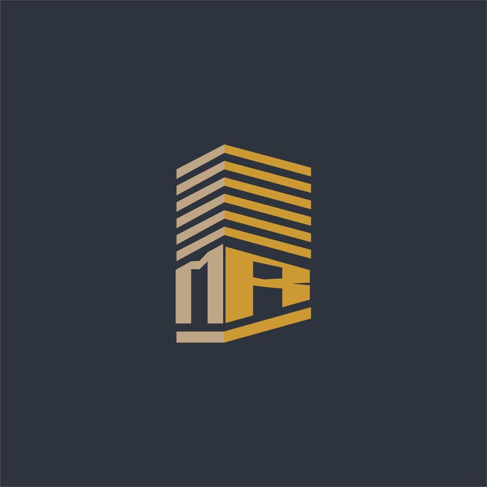 MR initial monogram real estate logo ideas vector