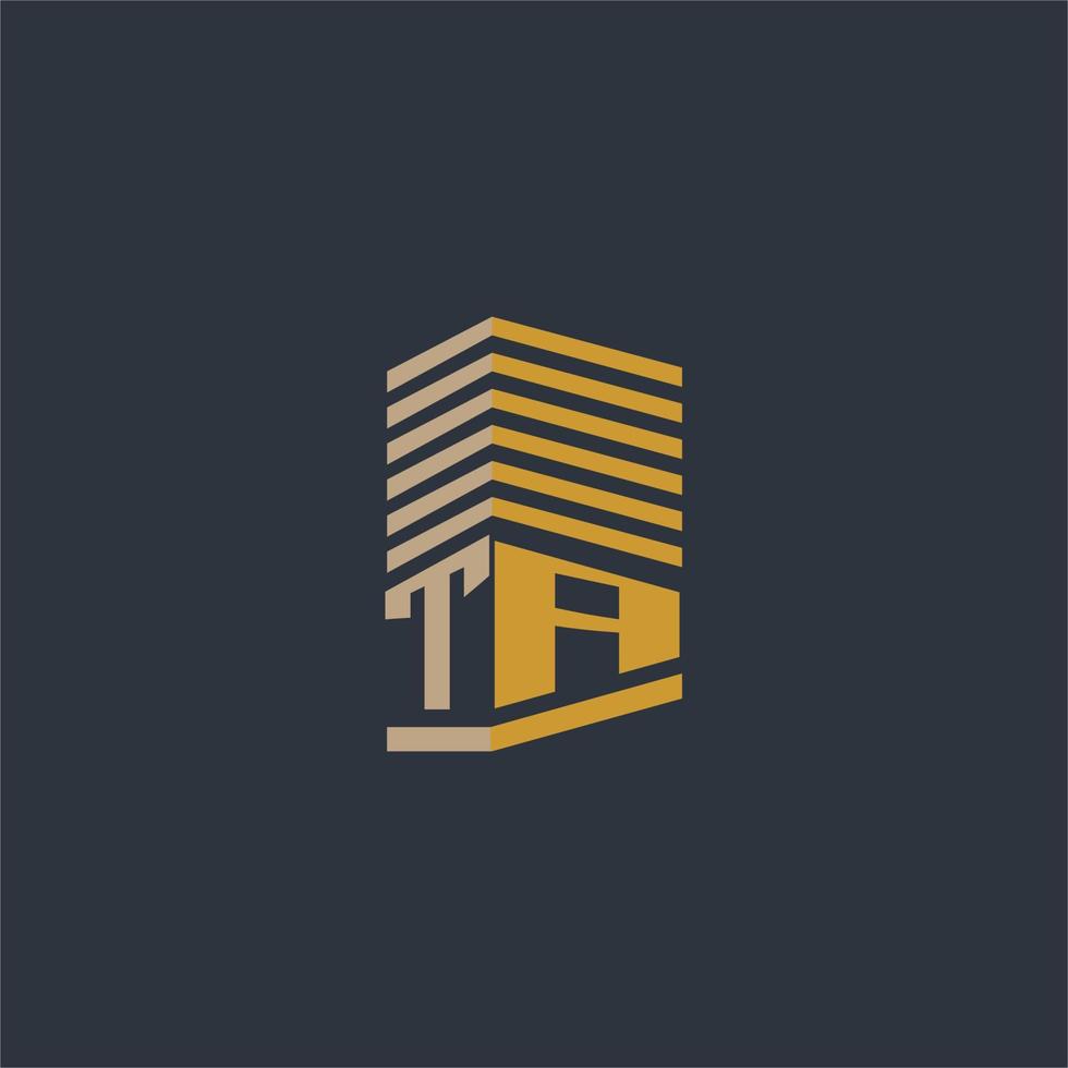 TA initial monogram real estate logo ideas vector