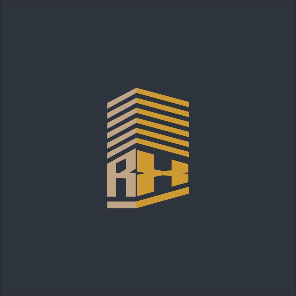 RX initial monogram real estate logo ideas vector