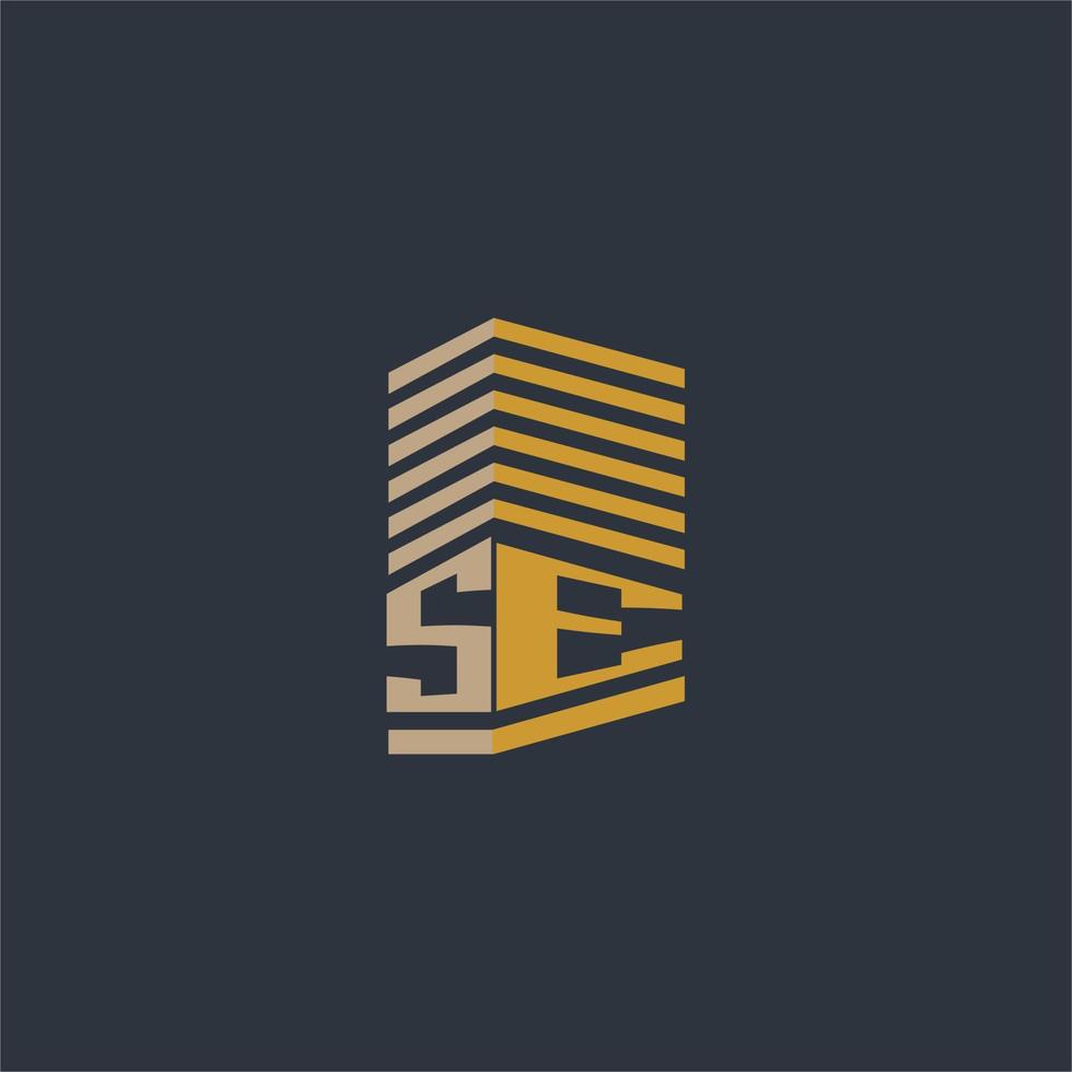 SE initial monogram real estate logo ideas vector