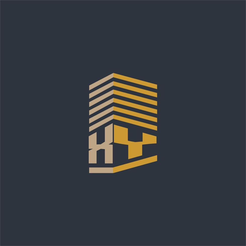 XY initial monogram real estate logo ideas vector