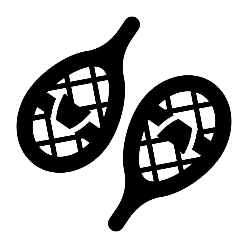 Beautiful and perfect icon of snowshoes in trendy style vector
