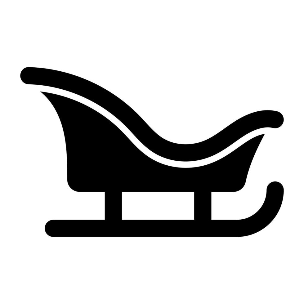 A beautiful icon design of santa sleigh in modern style vector