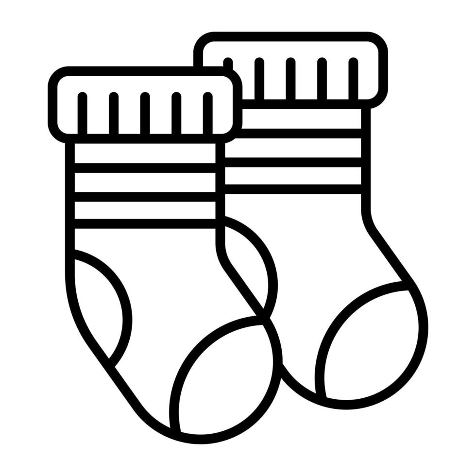 Winter apparel vector icon design of christmas socks