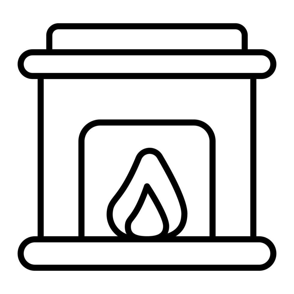 A fireplace vector icon design in trendy style