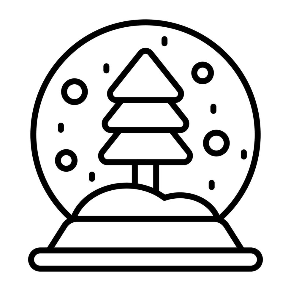 A snow globe vector design in trendy style
