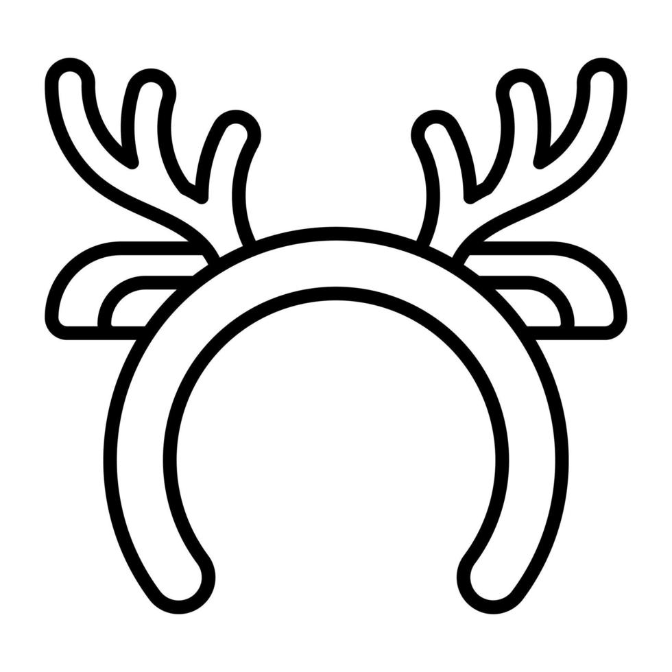 Reindeer headband vector icon in trendy style