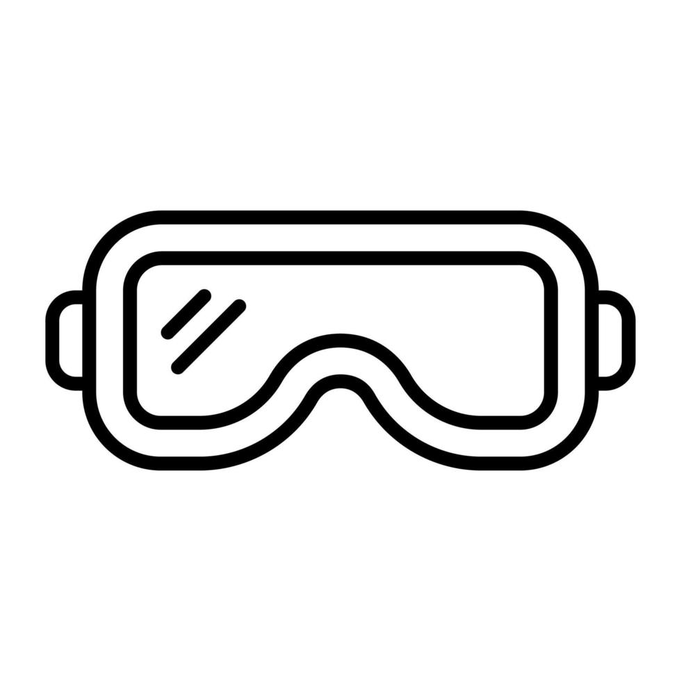 gafas de esquí, icono de vector de diseño de moda de gafas