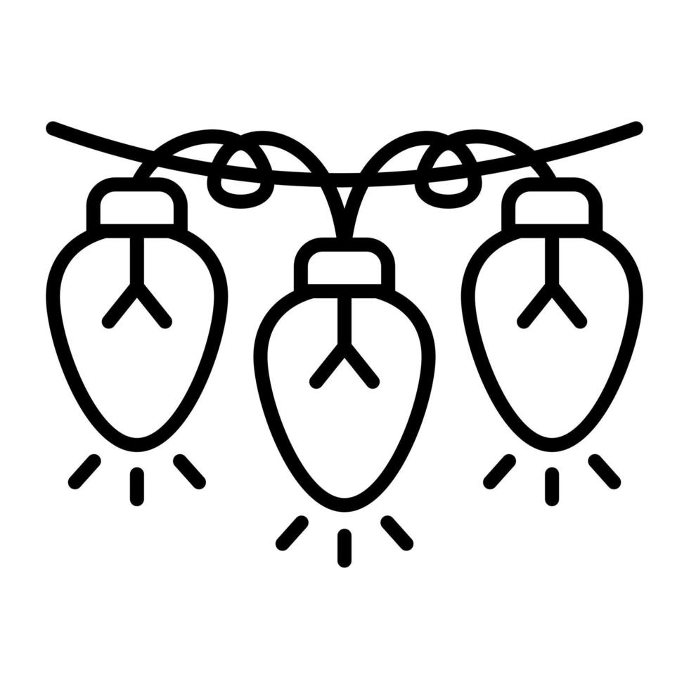 Decoration lights vector icon design, string lights editable style