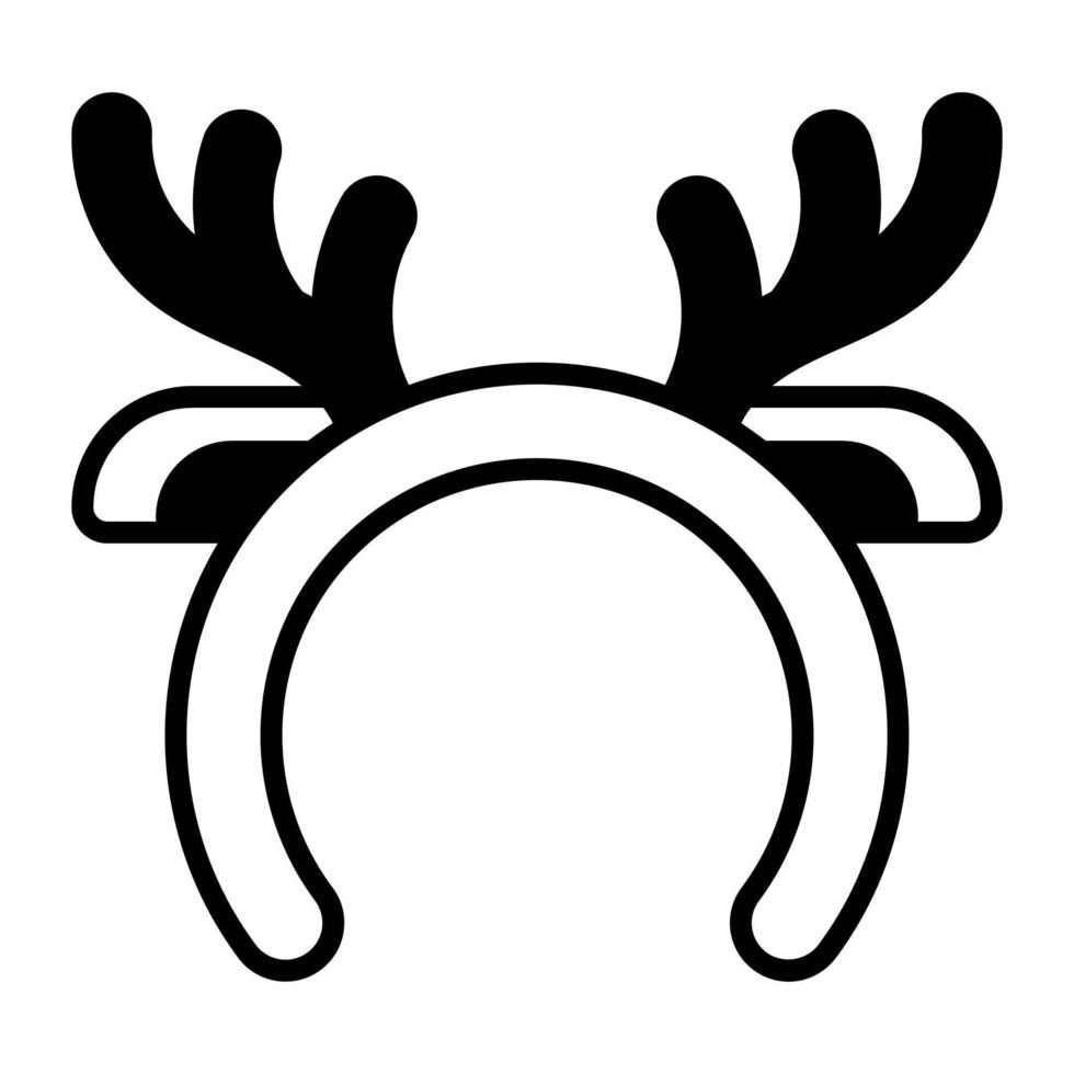 Reindeer headband vector icon in trendy style