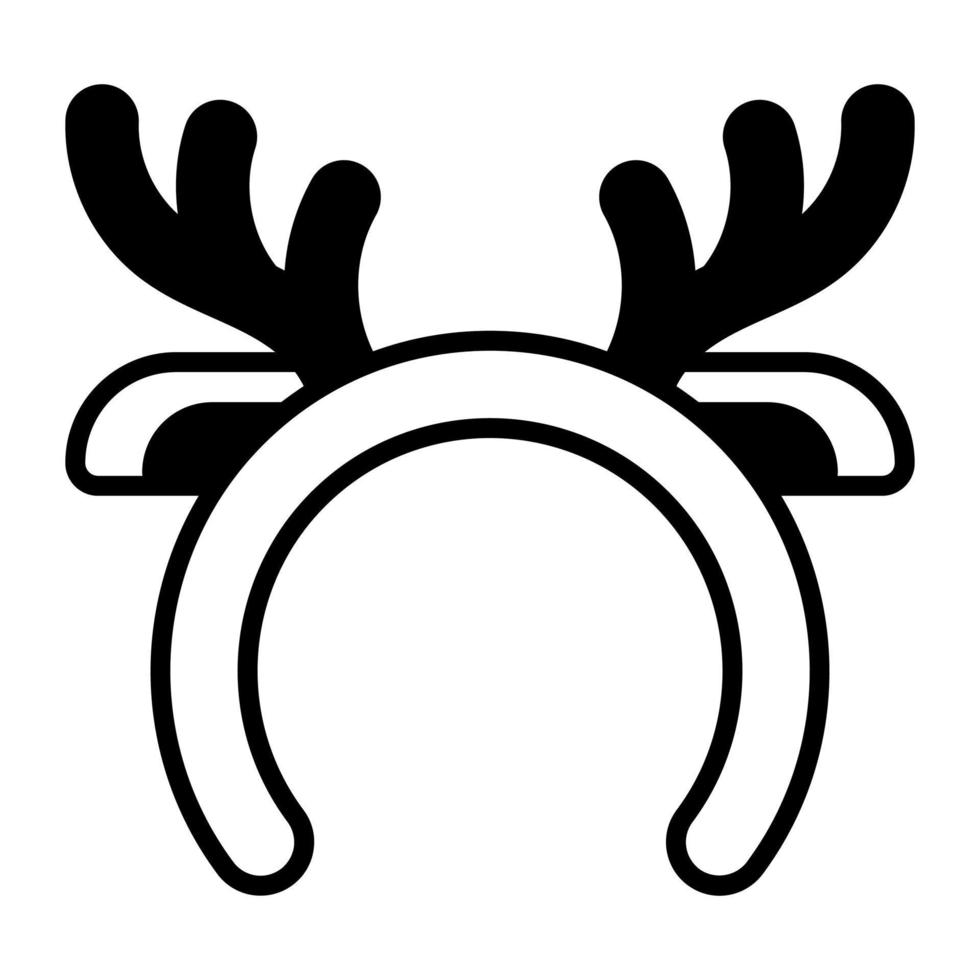 Reindeer headband vector icon in trendy style