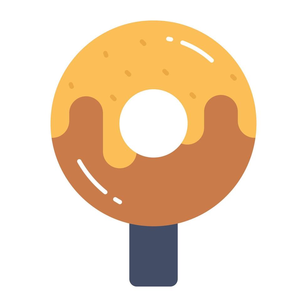 donut helado vector aislado sobre fondo blanco